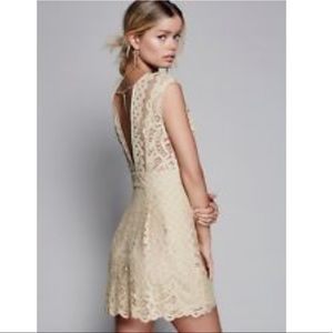 Free People Cream Crochet Boho Dress